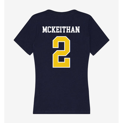 La Salle - NCAA Men's Basketball : Corey McKeithan - Women's V-Neck T-Shirt-1