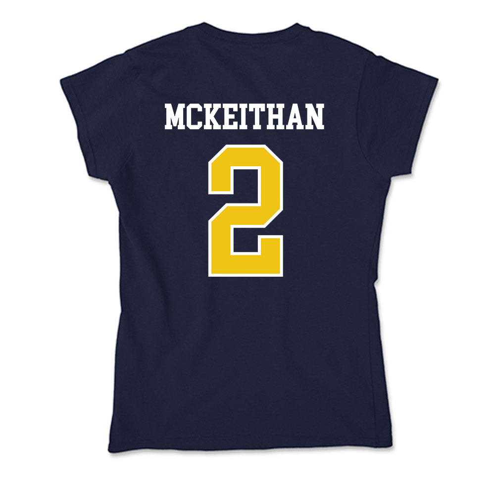 La Salle - NCAA Men's Basketball : Corey McKeithan - Soft Style Women’s T-Shirt-1
