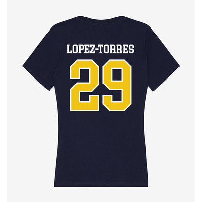 La Salle - NCAA Acrobatics & Tumbling : Mykaylah Lopez-Torres - Women's V-Neck T-Shirt-1