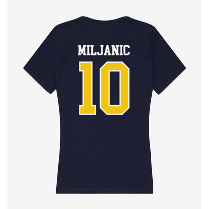 La Salle - NCAA Women's Basketball : Ivona Miljanic - Women's V-Neck T-Shirt-1