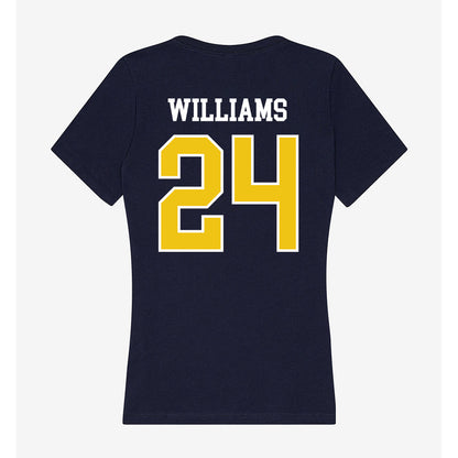 La Salle - NCAA Women's Basketball : Kiara Williams - Women's V-Neck T-Shirt-1