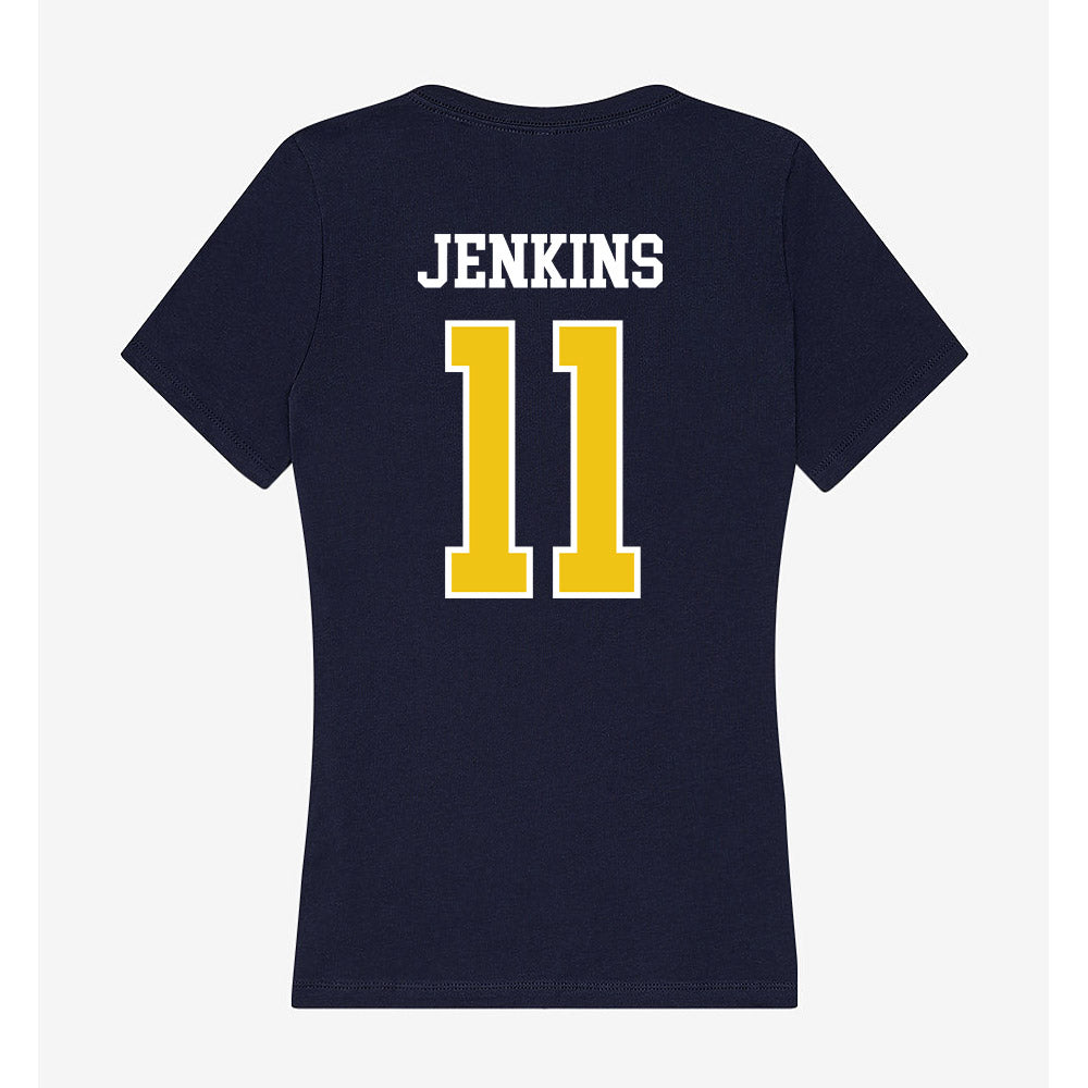 La Salle - NCAA Women's Basketball : Sania Jenkins - Women's V-Neck T-Shirt-1