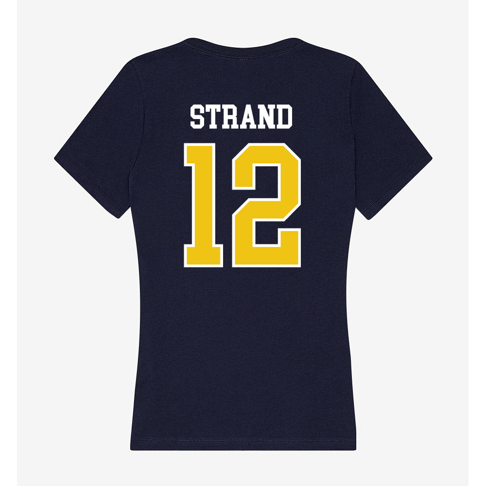 La Salle - NCAA Men's Basketball : Damon Strand - Women's V-Neck T-Shirt-1