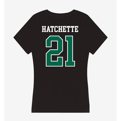Siena - NCAA Women's Basketball : Myanna Hatchette - Women's V-Neck T-Shirt-1