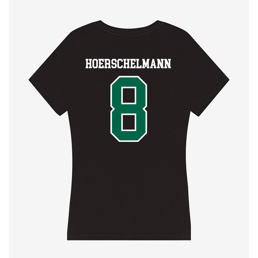 Siena - NCAA Men's Lacrosse : Hans Hoerschelmann - Women's V-Neck T-Shirt-1