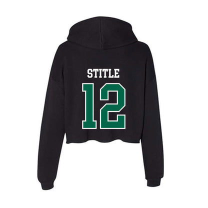 Siena - NCAA Men's Lacrosse : Ike Stitle - Women's Crop Fleece Hooded Sweatshirt-1