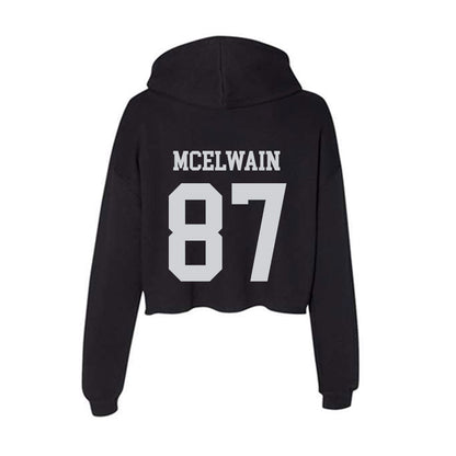 William & Mary - NCAA Football : Sean McElwain - Classic Shersey Women's Crop Fleece Hooded Sweatshirt-1