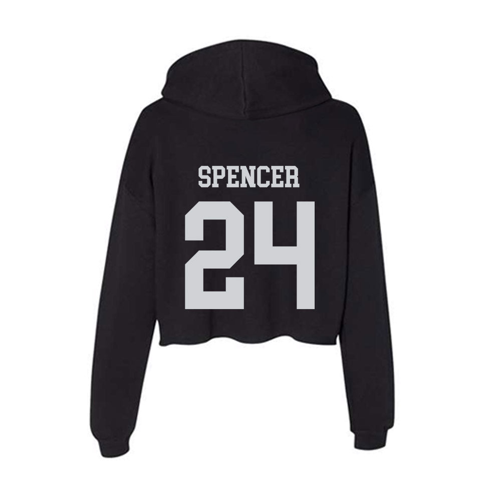 William & Mary - NCAA Men's Basketball : Kaleb Spencer - Classic Shersey Women's Crop Fleece Hooded Sweatshirt-1