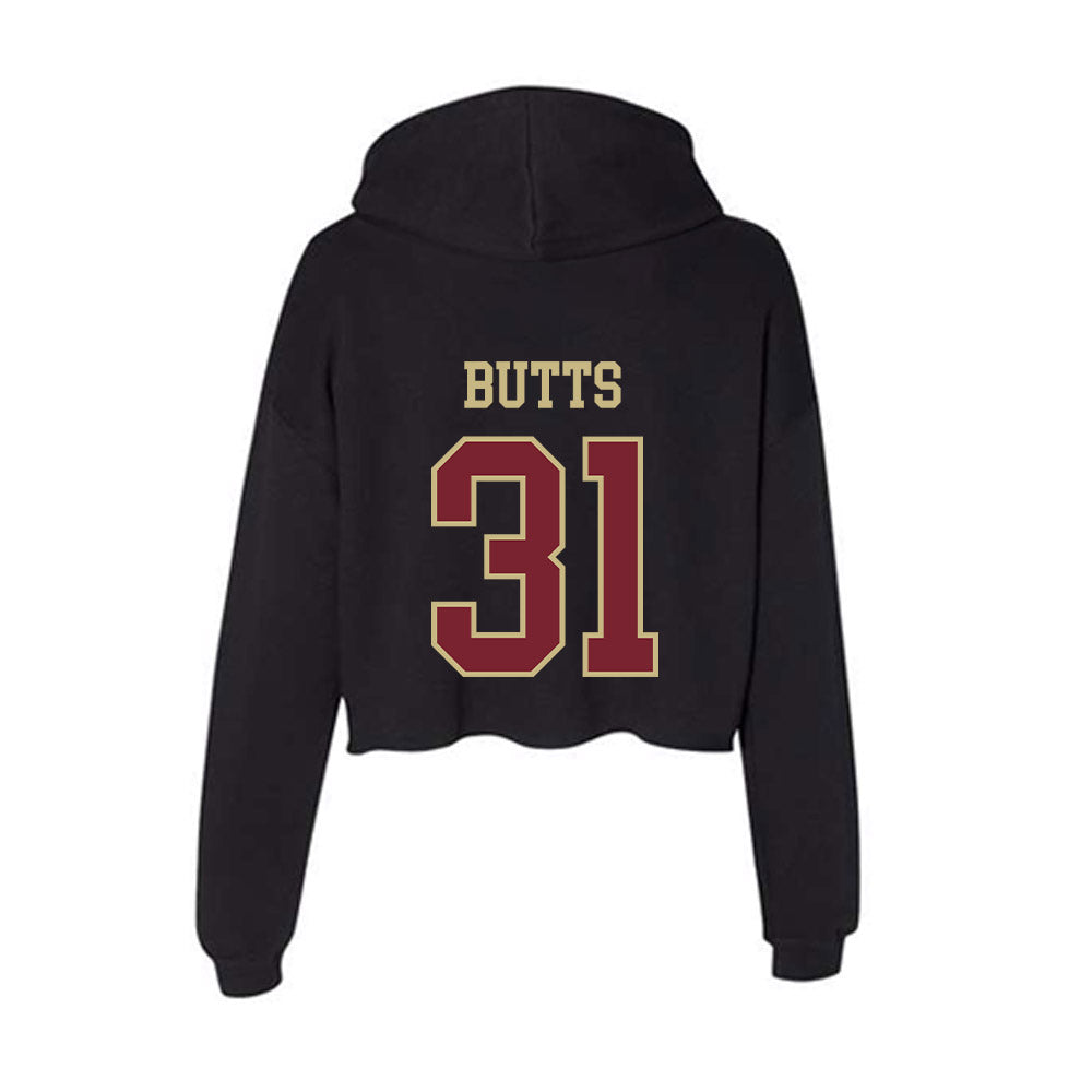 Charleston - NCAA Men's Soccer : Aiden Butts - Women's Crop Fleece Hooded Sweatshirt-1