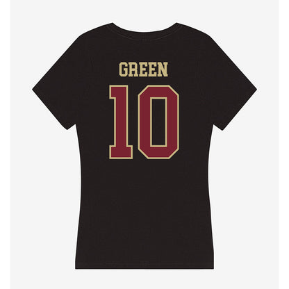 Charleston - NCAA Men's Basketball : Max Green - Women's V-Neck T-Shirt-1