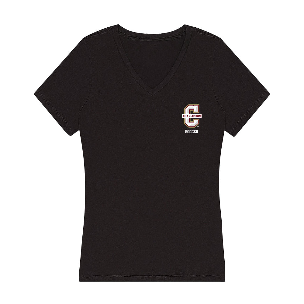 Charleston - NCAA Women's Soccer : Mary Martin Spinner - Women's V-Neck T-Shirt-0
