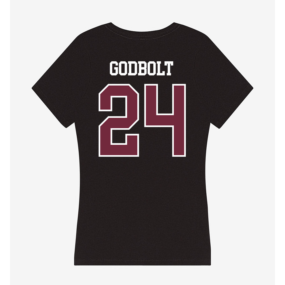 FDU - NCAA Men's Basketball : Elijah Godbolt - Women's V-Neck T-Shirt-1