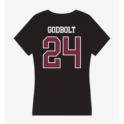 FDU - NCAA Men's Basketball : Elijah Godbolt - Women's V-Neck T-Shirt-1