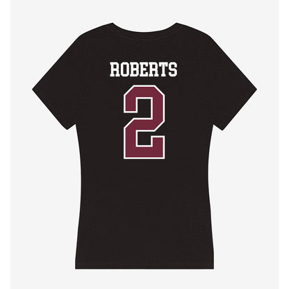 FDU - NCAA Men's Basketball : Demetre Roberts - Women's V-Neck T-Shirt-1