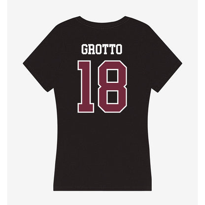FDU - NCAA Women's Lacrosse : Ella Grotto - Women's V-Neck T-Shirt-1