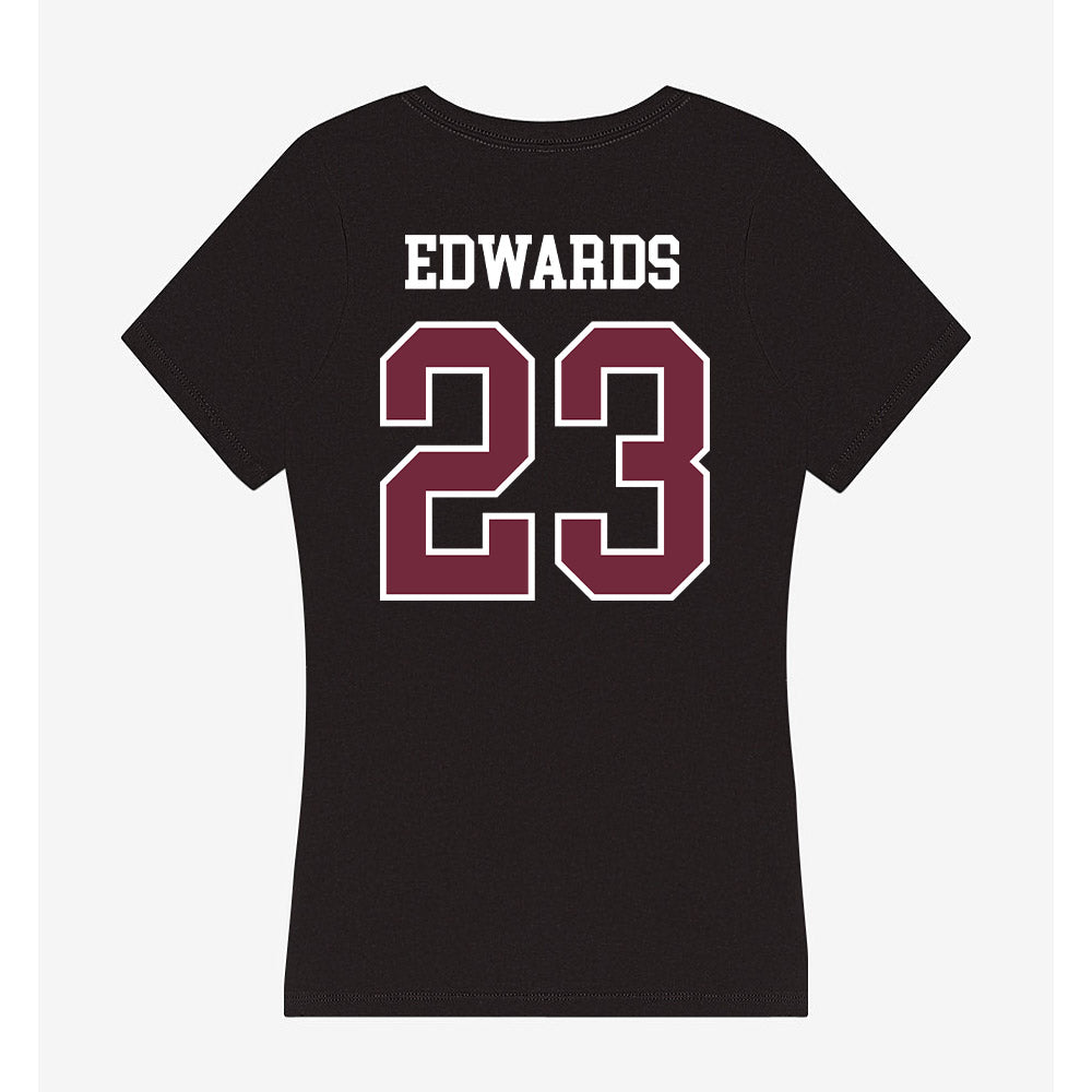 FDU - NCAA Women's Basketball : Tyler Edwards - Women's V-Neck T-Shirt-1