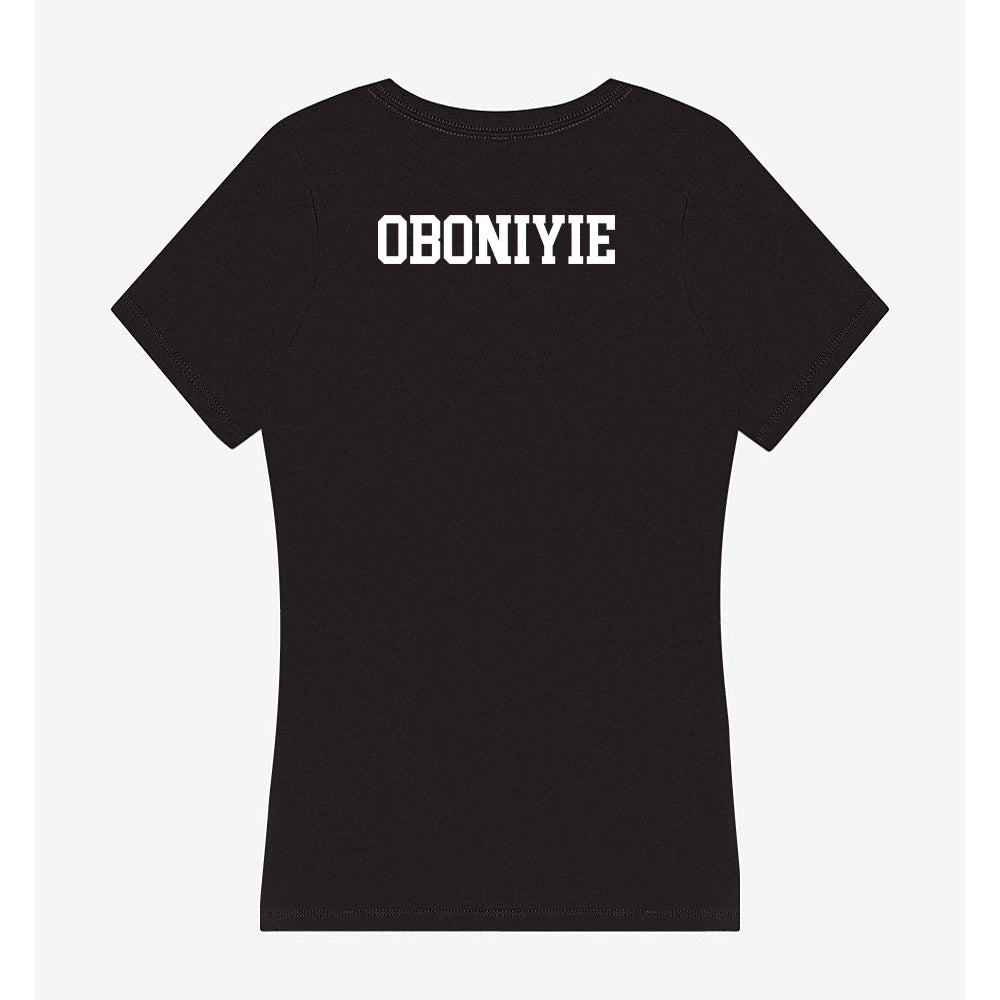 FDU - NCAA Men's Tennis : Joshua Oboniyie - Women's V-Neck T-Shirt-1