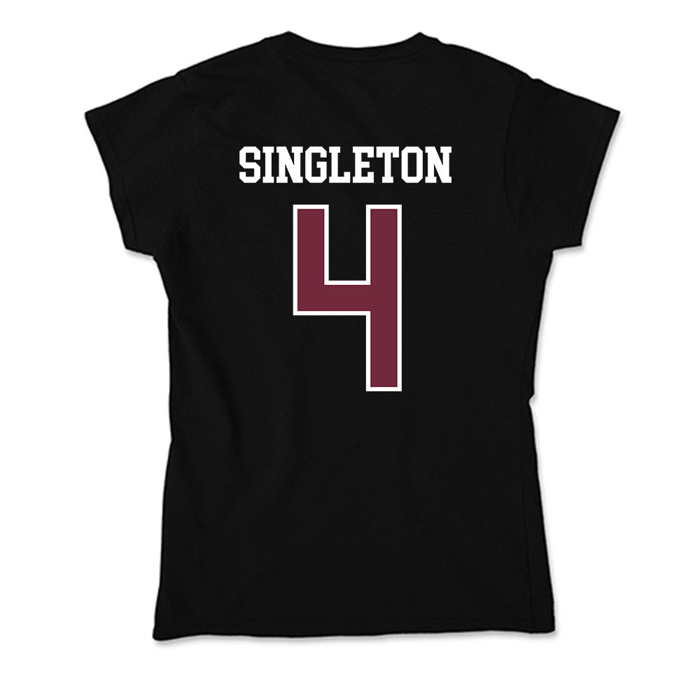 FDU - NCAA Men's Basketball : Grant Singleton - Soft Style Women’s T-Shirt-1