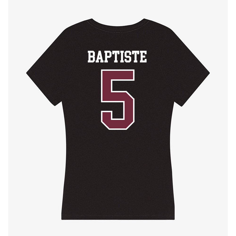 FDU - NCAA Women's Basketball : Talia Baptiste - Women's V-Neck T-Shirt-1