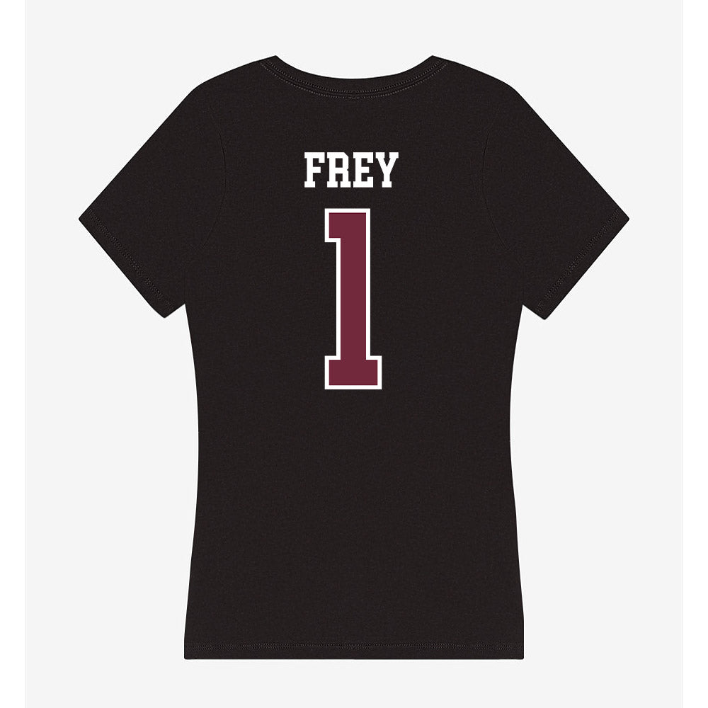 FDU - NCAA Men's Basketball : Kody Frey - Women's V-Neck T-Shirt-1