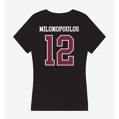 FDU - NCAA Softball : Zoe Milonopoulos - Women's V-Neck T-Shirt-1