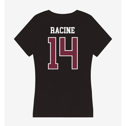 FDU - NCAA Men's Basketball : Pier-Olivier Racine - Women's V-Neck T-Shirt-1