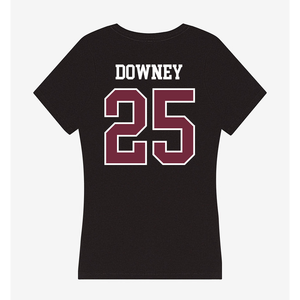 FDU - NCAA Women's Basketball : Reese Downey - Women's V-Neck T-Shirt-1