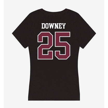 FDU - NCAA Women's Basketball : Reese Downey - Women's V-Neck T-Shirt-1