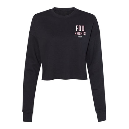 FDU - NCAA Men's Golf : Angad Singh - Women's Cropped Crew Fleece-0