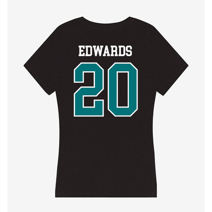 Coastal Carolina - NCAA Football : Jevon Edwards - Women's V-Neck T-Shirt-1