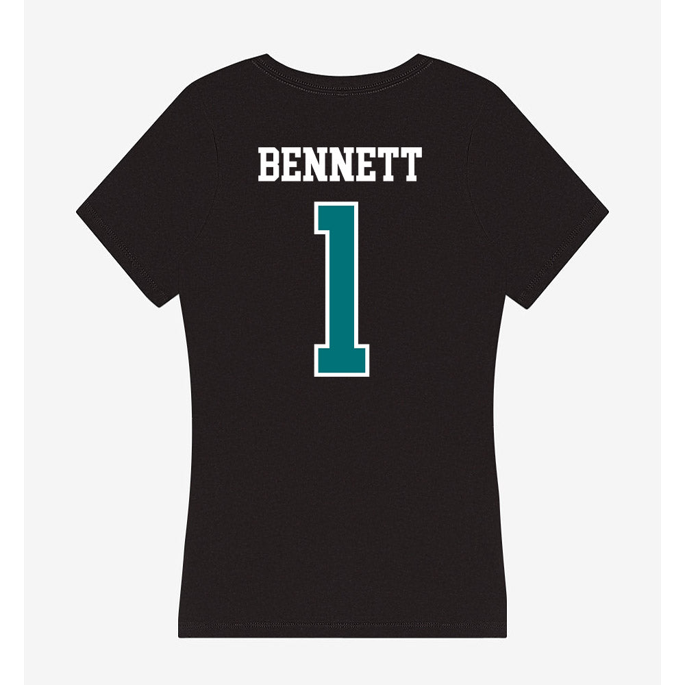 Coastal Carolina - NCAA Football : Braydon Bennett - Women's V-Neck T-Shirt-1