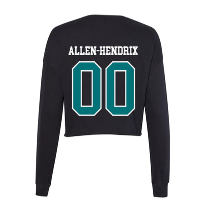 Coastal Carolina - NCAA Football : Jaden Allen-Hendrix - Women's Cropped Crew Fleece-1