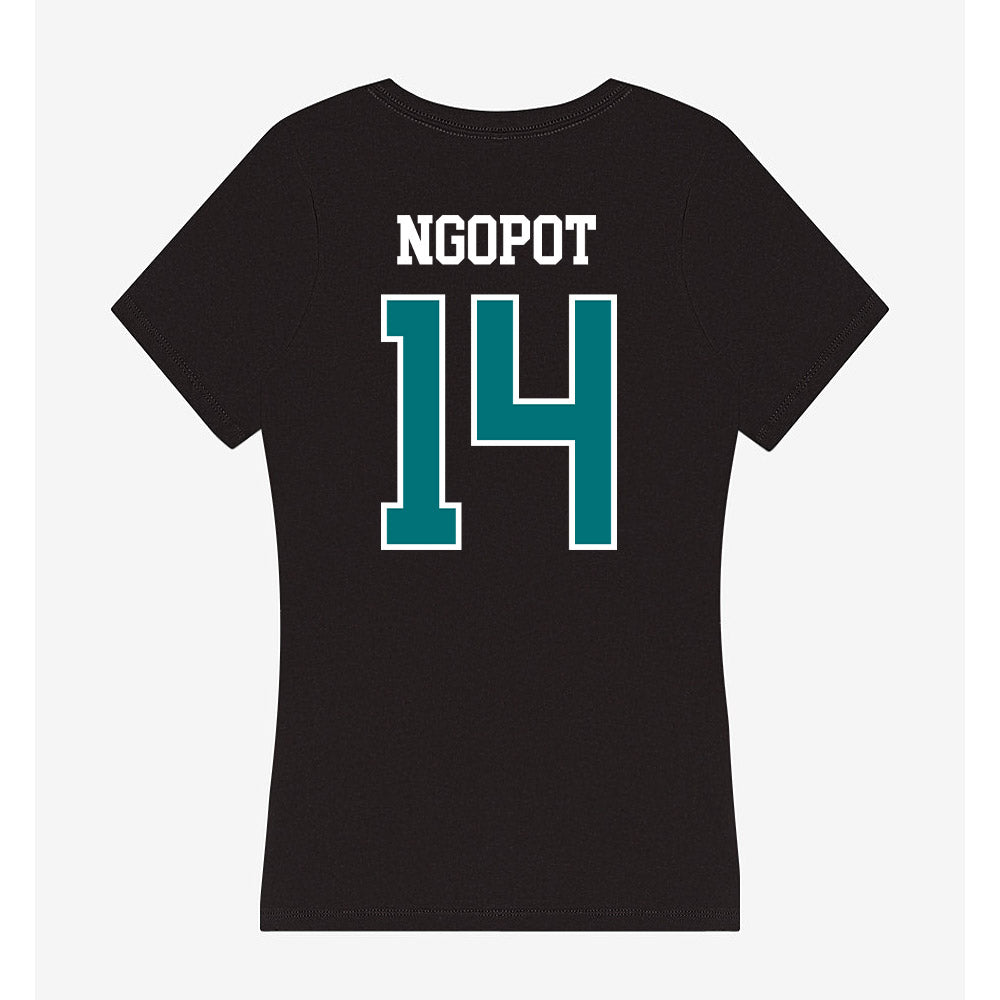 Coastal Carolina - NCAA Men's Basketball : Jerry Ngopot - Women's V-Neck T-Shirt-1