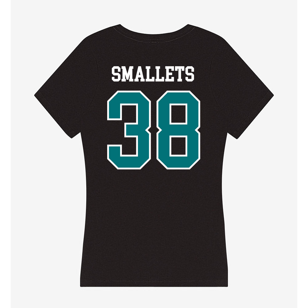 Coastal Carolina - NCAA Baseball : Jackson Smallets - Women's V-Neck T-Shirt-1