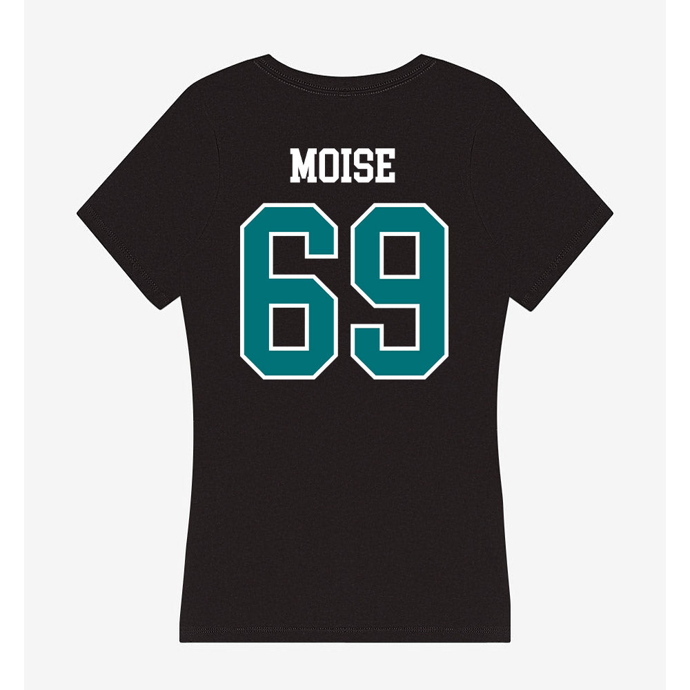 Coastal Carolina - NCAA Football : Willie Moise - Women's V-Neck T-Shirt-1
