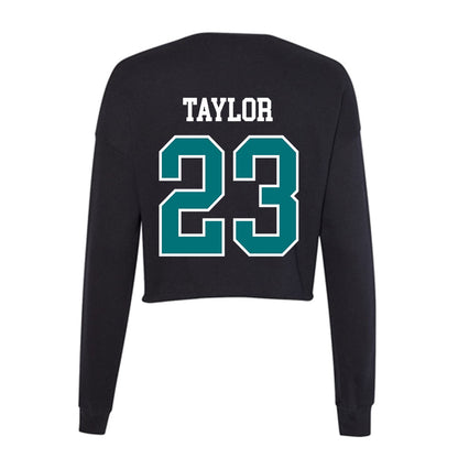 Coastal Carolina - NCAA Baseball : Jordan Taylor - Women's Cropped Crew Fleece-1