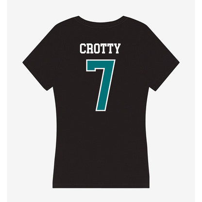 Coastal Carolina - NCAA Women's Soccer : Leah Crotty - Women's V-Neck T-Shirt-1