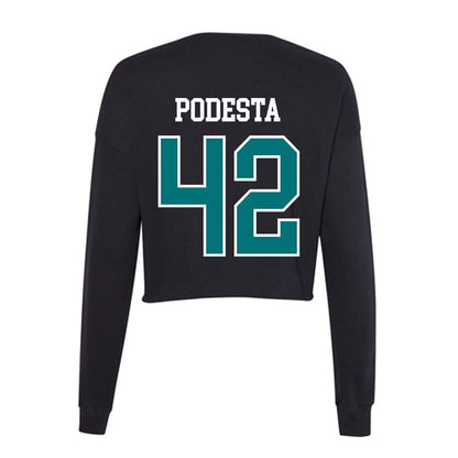 Coastal Carolina - NCAA Football : Roland Podesta - Women's Cropped Crew Fleece-1
