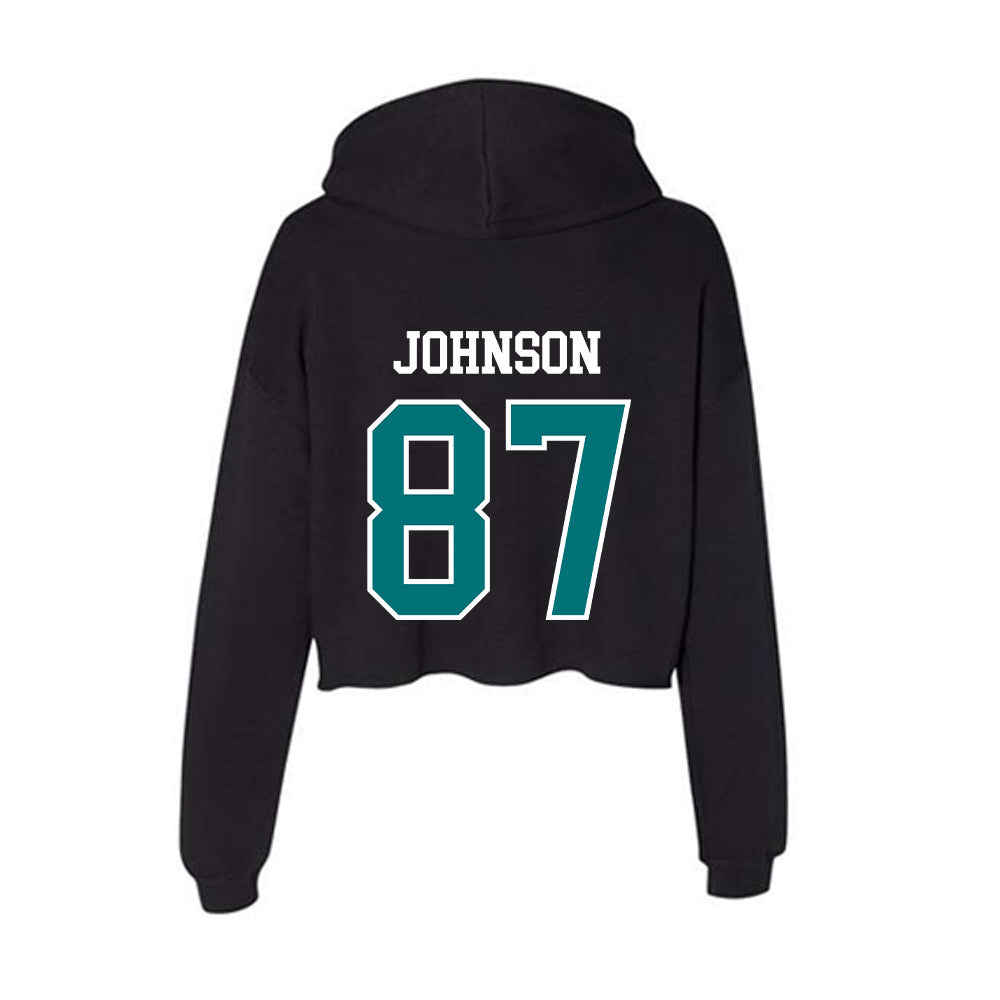 Coastal Carolina - NCAA Football : Jayden Johnson - Women's Crop Fleece Hoodie-1