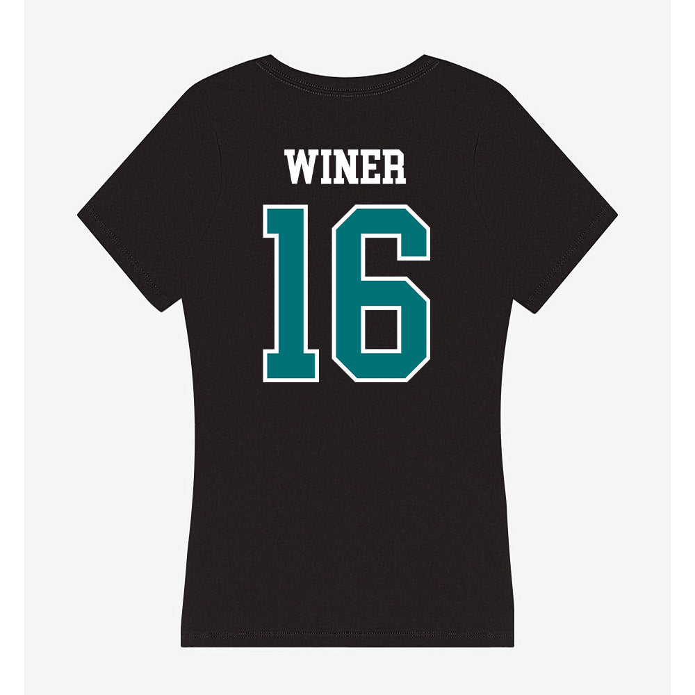 Coastal Carolina - NCAA Baseball : Jackson Winer - Women's V-Neck T-Shirt-1