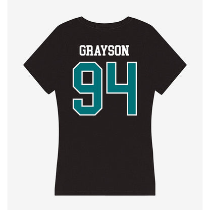 Coastal Carolina - NCAA Football : Donovan Grayson - Women's V-Neck T-Shirt-1
