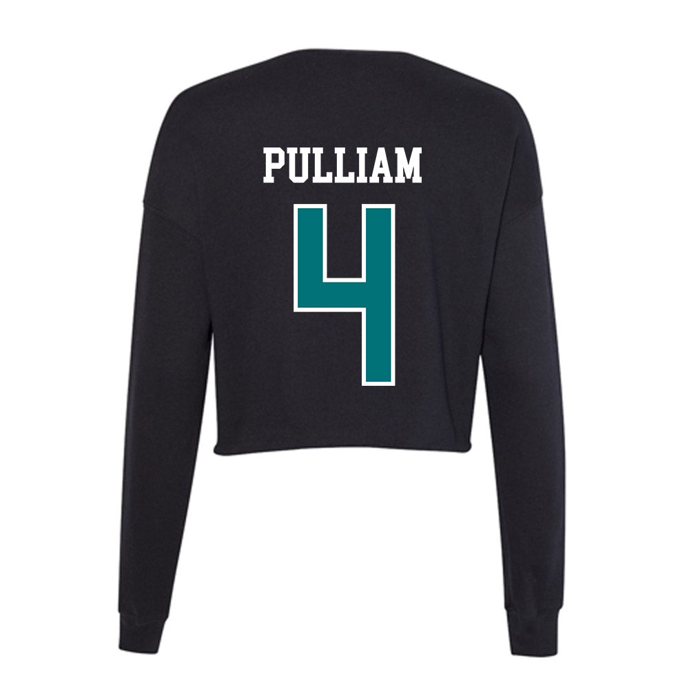 Coastal Carolina - NCAA Football : Marcellius Pulliam - Women's Cropped Crew Fleece-1