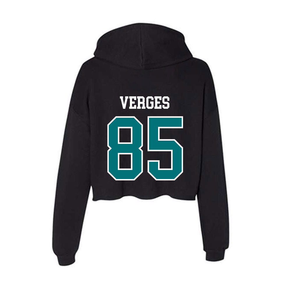 Coastal Carolina - NCAA Football : Ben Verges - Women's Crop Fleece Hoodie-1
