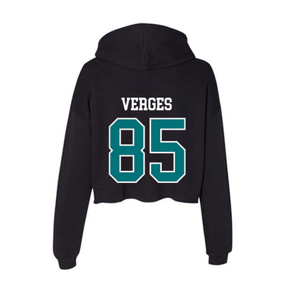 Coastal Carolina - NCAA Football : Ben Verges - Women's Crop Fleece Hoodie-1
