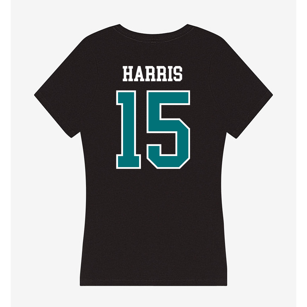 Coastal Carolina - NCAA Women's Basketball : Tateyoina Harris - Women's V-Neck T-Shirt-1