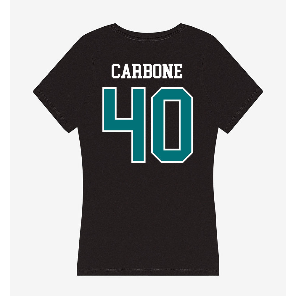 Coastal Carolina - NCAA Baseball : Dominick Carbone - Women's V-Neck T-Shirt-1