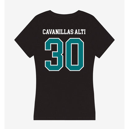 Coastal Carolina - NCAA Football : Nicolas Cavanillas Alti - Women's V-Neck T-Shirt-1