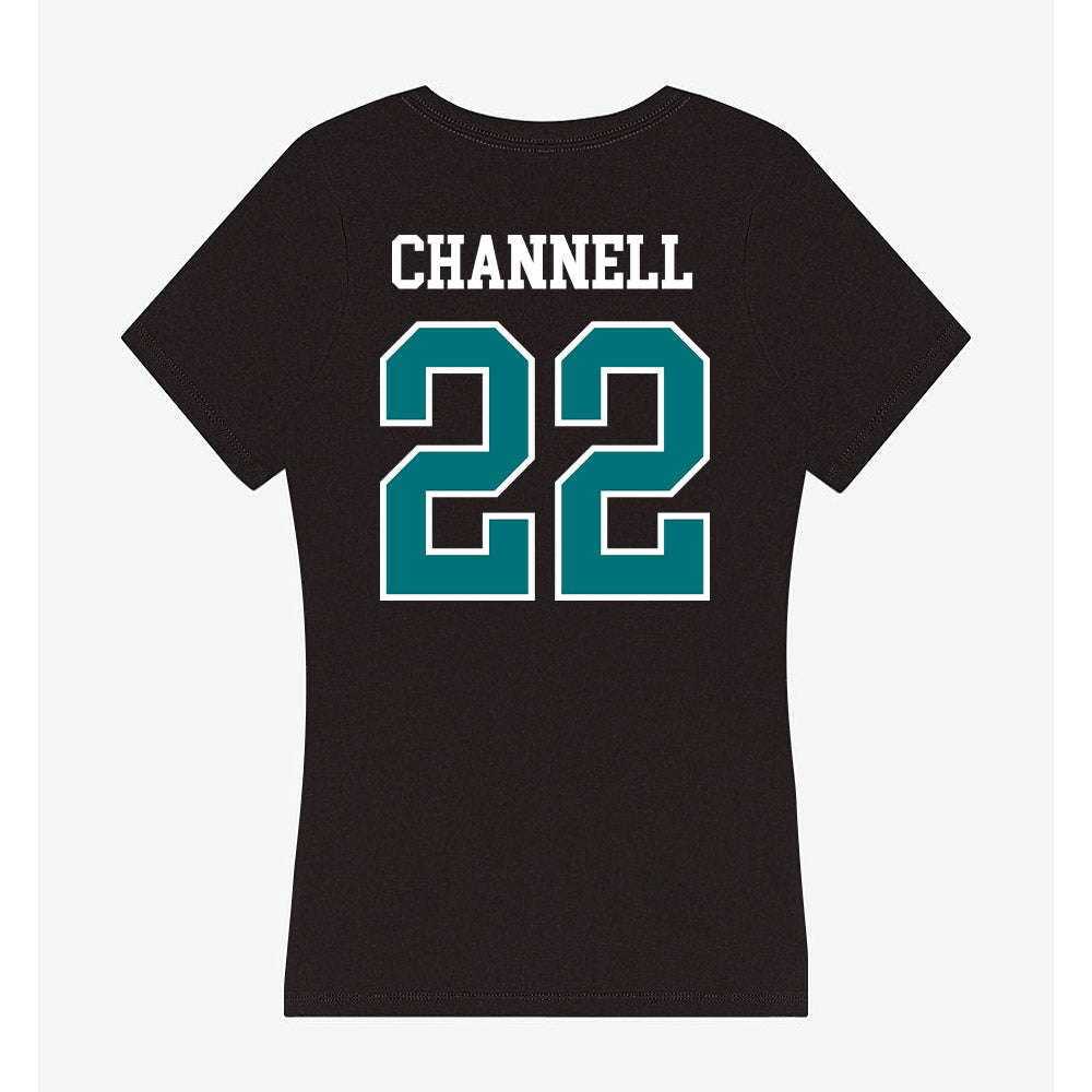 Coastal Carolina - NCAA Women's Volleyball : Kayla Channell - Women's V-Neck T-Shirt-1
