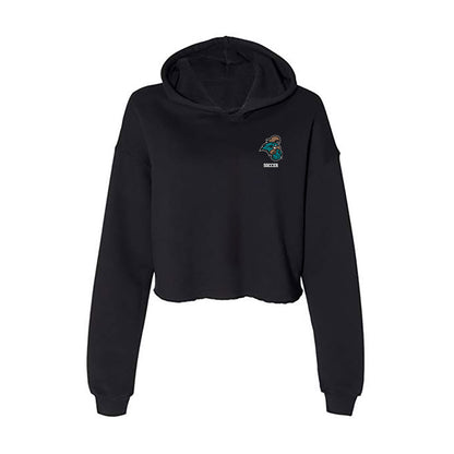 Coastal Carolina - NCAA Women's Soccer : Haley Best - Women's Crop Fleece Hooded Sweatshirt-0
