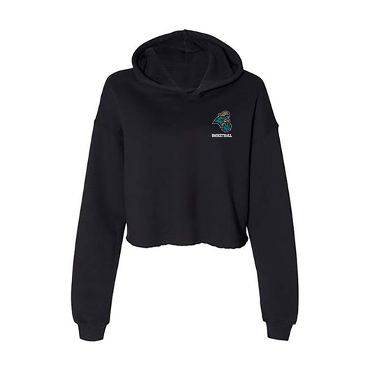 Coastal Carolina - NCAA Men's Basketball : Darius Washington - Women's Crop Fleece Hooded Sweatshirt-0